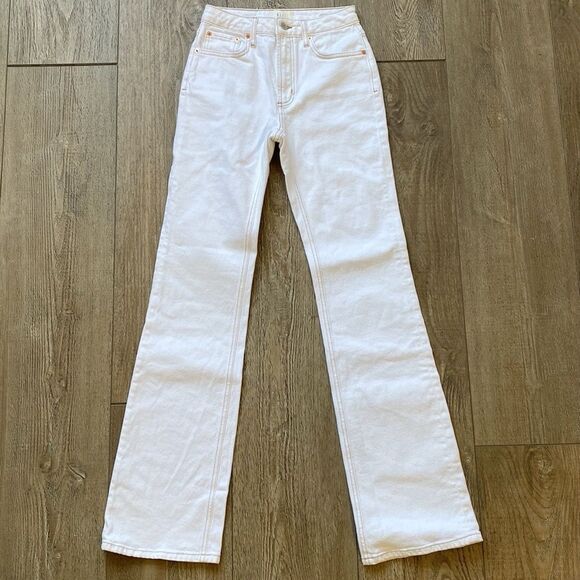 Rails Denim The Sunset High Rise Slim Flare Jeans in White Nordstrom - Picture 2 of 8